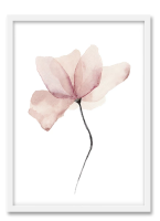تابلو دکوراتیو فورنیمو مدل پوستر آبرنگ گل مینیمال و مدرن
